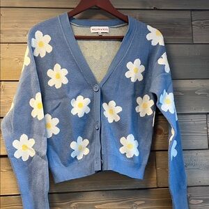 Willow & Wind Blue Daisy Women's Cardigan